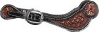 Hand Tooled Two Toned Spider Stamped Spur Straps-Available in Mens and Ladies