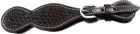 Hand Tooled Dark Brown Tear Drop Shaped Spur Straps-Available in Ladies and Kids
