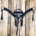 Dark Chocolate Basket Stamped Headstall and Breast Collar Set