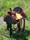 15" Billy Cook Barrel Saddle in Hot Oil