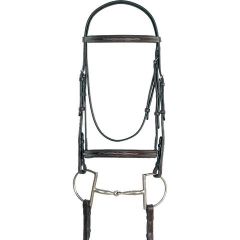 Sage Family Draft Bridle - stitched brow and noseband
