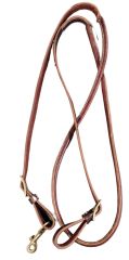 Oiled One Piece Rolled Western Reins