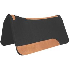 Felt Contoured Pad with Wear Leathers - Black 3/4"