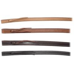 8' Leather Reins with Lace Ends in Chocolate