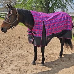 Canadian Horsewear Maxim Rainsheet 50gm- Pink Plaid