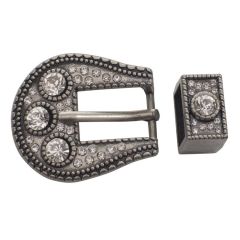 Belt Buckle Set - Gun Metal