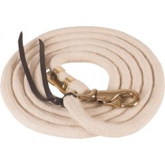 White Pima Cotton Lead Rope-Bull Snap