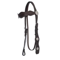 Headstall & Breastcollar Set - Scalloped with Bling Conchos