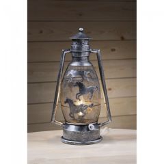Western Cutout Lantern-Silver Horses