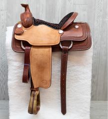 Billy Cook Long Block Border Team Roper Saddle BC2148