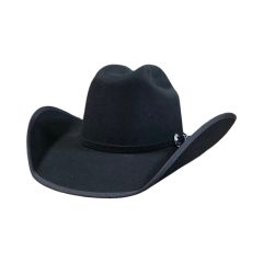 Hidalgo Black 3X Wool with ribbon edge